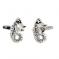 Silver Sea Horse Seahorse Cuff Links1.jpg